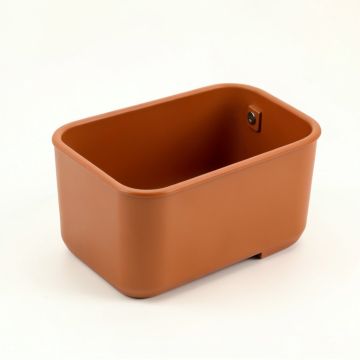 Elm Brook Empty Railing Planter With Integral Brackets - Terracotta (synthetic illustration; no displayed measurements)