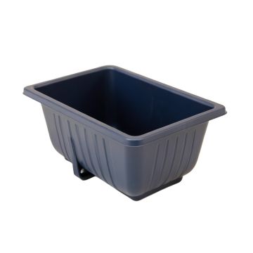 Olive Arc Empty Railing Planter With Integral Brackets - Navy