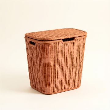 Juniper Bluff Laundry Hamper - Terracotta (synthetic illustration; no displayed measurements)