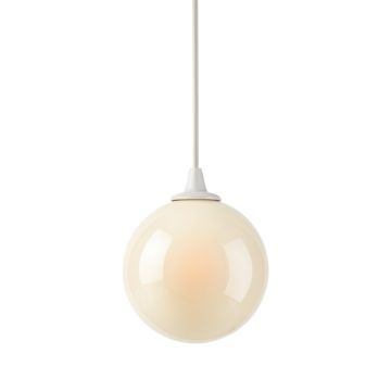 Dawn Crossing Pendant Light Suspended From One Plain Cable - Cream
