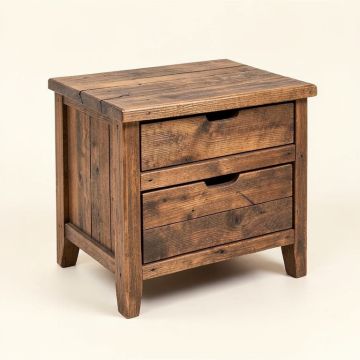 Zahara 1 - Drawer Solid Wood Nightstand In Old Crate Brown (synthetic illustration; no displayed measurements)