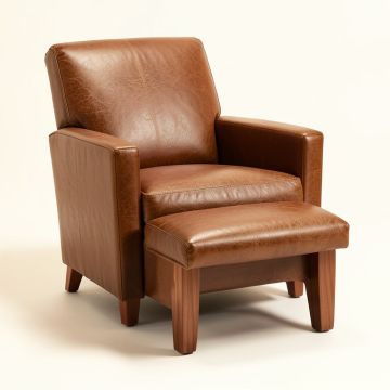 Darvin 28 '' Wide Barrel Chair And Ottoman (synthetic illustration; no displayed measurements)