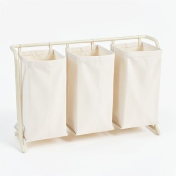 Elm Brook Laundry Sorting Station With Plain Removable Bags - Ivory (synthetic illustration; no displayed measurements)
