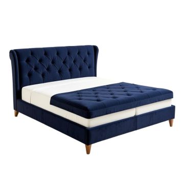 Cicero Solid Wood Tufted Upholstered Platform Bed