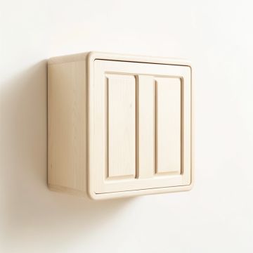 Stone Dell Wall-Mounted Entry Cabinet - Ivory (synthetic illustration; no displayed measurements)