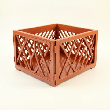 Olive Bend Empty Furniture-Style Pet Crate - Terracotta (synthetic illustration; no displayed measurements)