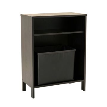 Field Branch Freestanding Pull-Out Hamper Cabinet - Black
