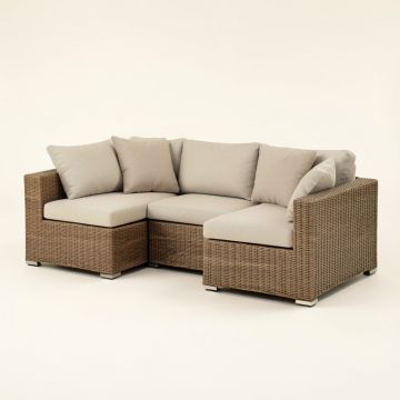 Netherside Patio 4 Piece Rattan Sofa Seating Group With Cushions (synthetic illustration; no displayed measurements)