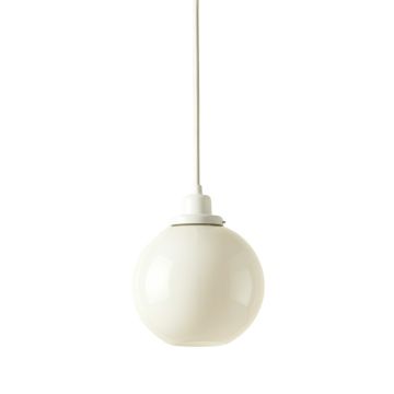 Sage Dale Pendant Light Suspended From One Plain Cable - White