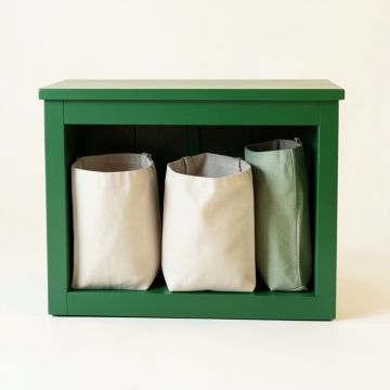 Glen Arc Laundry Sorting Station With Plain Removable Bags (synthetic illustration; no displayed measurements)