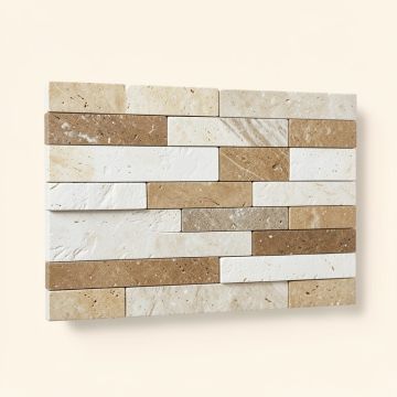 1 '' X 4 '' Limestone Linear Mosaic Wall & Floor Tile (synthetic illustration; no displayed measurements)