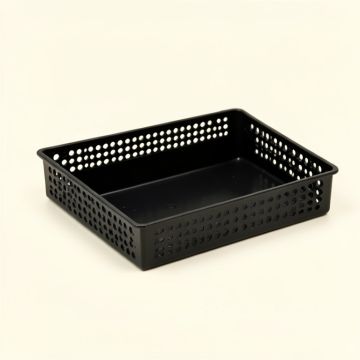 Reed Crest Empty Under-Desk Cable Tray - Black (synthetic illustration; no displayed measurements)