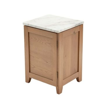 Cesari Marble Top C Table End Table With Storage