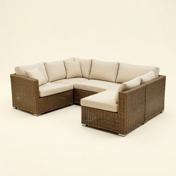 Aideliz Patio Sectional With Cushions (synthetic illustration; no displayed measurements)