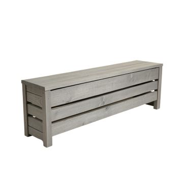 Rowan Canyon Narrow Outdoor Storage Bench - Gray