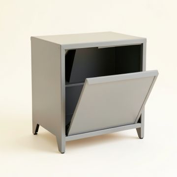 Summit Crossing Freestanding Pull-Out Hamper Cabinet - Gray (synthetic illustration; no displayed measurements)