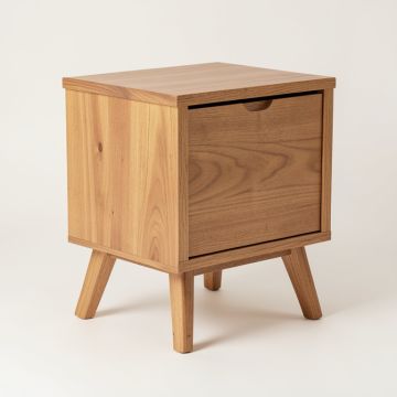 Regan Solid Wood 3 Legs End Table With Storage (synthetic illustration; no displayed measurements)
