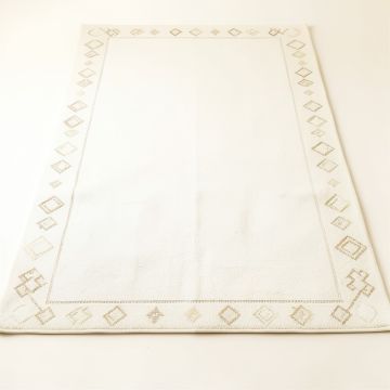 Hazel Brook Rectangular Area Rug - White (synthetic illustration; no displayed measurements)