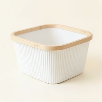 Pine Crest Empty Storage Basket - White (synthetic illustration; no displayed measurements)