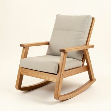 Gerling Outdoor Rocking Chair With Cushions (synthetic illustration; no displayed measurements)
