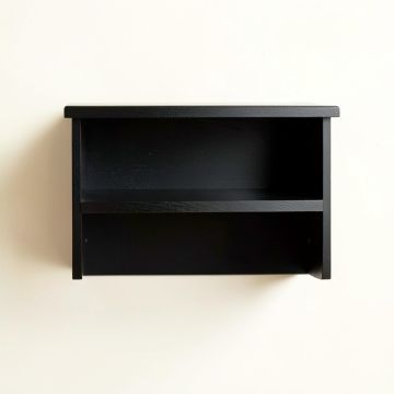 Stone Bridge Wall-Mounted Shelf - Black (synthetic illustration; no displayed measurements)