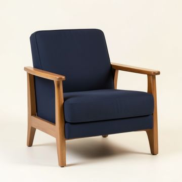 Wren Edge Upholstered Armchair - Navy (synthetic illustration; no displayed measurements)