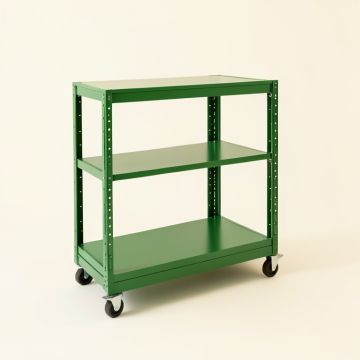 River Dell Empty Rolling Workshop Cart - Green (synthetic illustration; no displayed measurements)