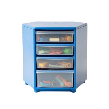 Ridge Branch Small-Parts Storage Drawer Cabinet - Blue