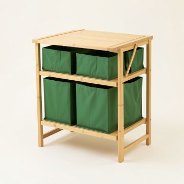 Ridge Arc Laundry Sorting Station With Plain Removable Bags - Green (synthetic illustration; no displayed measurements)