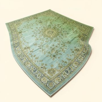 Indira Oriental Green/Light Blue Area Rug (synthetic illustration; no displayed measurements)