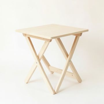 Alder Crest Compact Balcony Table - Ivory (synthetic illustration; no displayed measurements)