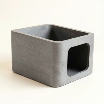 Dawn Bend Empty Furniture-Style Litter Enclosure - Gray (synthetic illustration; no displayed measurements)