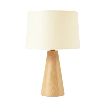 Lake Brook Table Lamp With A Plain Fabric Shade - Cream