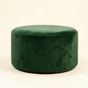 Dilan Velvet 28 '' Wide Velvet Round Cocktail Ottoman (synthetic illustration; no displayed measurements)