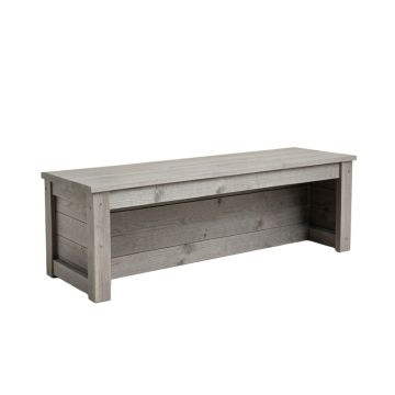 Stone Crest Narrow Outdoor Storage Bench - Gray