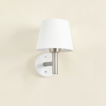Meadow Brook Wall Sconce Mounted On A Plain Wall - White (synthetic illustration; no displayed measurements)