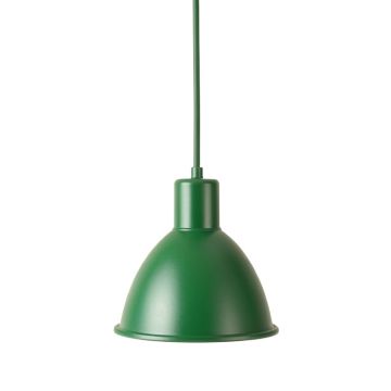 Reed Dale Pendant Light Suspended From One Plain Cable - Green
