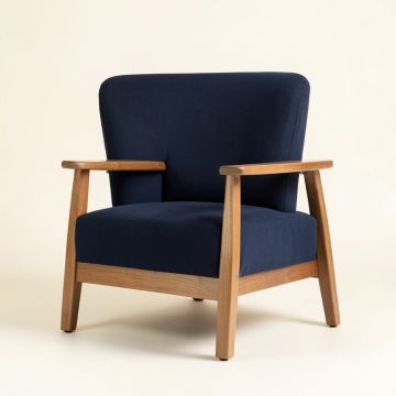 Slate Crossing Upholstered Armchair - Navy (synthetic illustration; no displayed measurements)