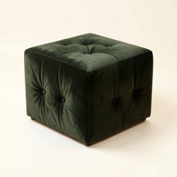 Bonita 18 '' Velvet Tufted Square Cube Ottoman (synthetic illustration; no displayed measurements)