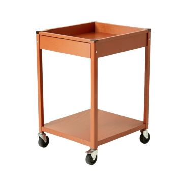 Shore Dale Empty Rolling Workshop Cart - Terracotta