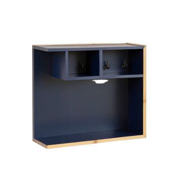 Alder Dell Wall-Mounted Entryway Organizer Shelf - Navy