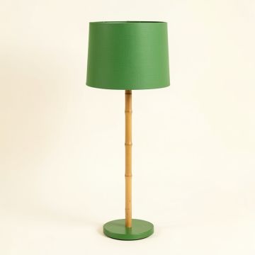 Meadow Bend Floor Lamp With A Plain Fabric Shade - Green (synthetic illustration; no displayed measurements)