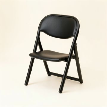 Linden Dale Folding Outdoor Chair - Black (synthetic illustration; no displayed measurements)