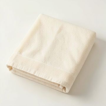 Bay Crest Bath Towel - Cream (synthetic illustration; no displayed measurements)