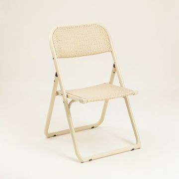 Vale Crossing Folding Outdoor Chair - Cream (synthetic illustration; no displayed measurements)
