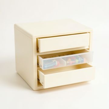 Ridge Dale Small-Parts Storage Drawer Cabinet - Cream (synthetic illustration; no displayed measurements)