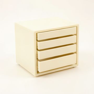 Willow Crossing Small-Parts Storage Drawer Cabinet - Ivory (synthetic illustration; no displayed measurements)