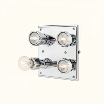Haswell 4 - Light Led Dimmable Polished Chrome Flush Mount (synthetic illustration; no displayed measurements)