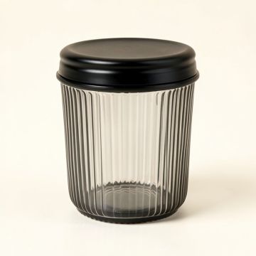 Fern Brook Storage Canister With Lid - Black (synthetic illustration; no displayed measurements)
