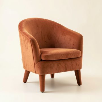 Juniper Edge Upholstered Armchair - Terracotta (synthetic illustration; no displayed measurements)
